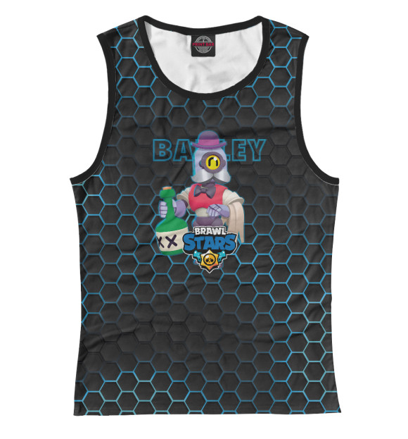 Майка для девочки с изображением Барли. Brawl Stars цвета Белый