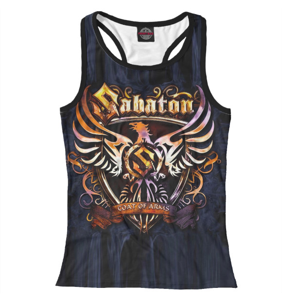 Женская майка-борцовка с изображением Sabaton цвета Белый