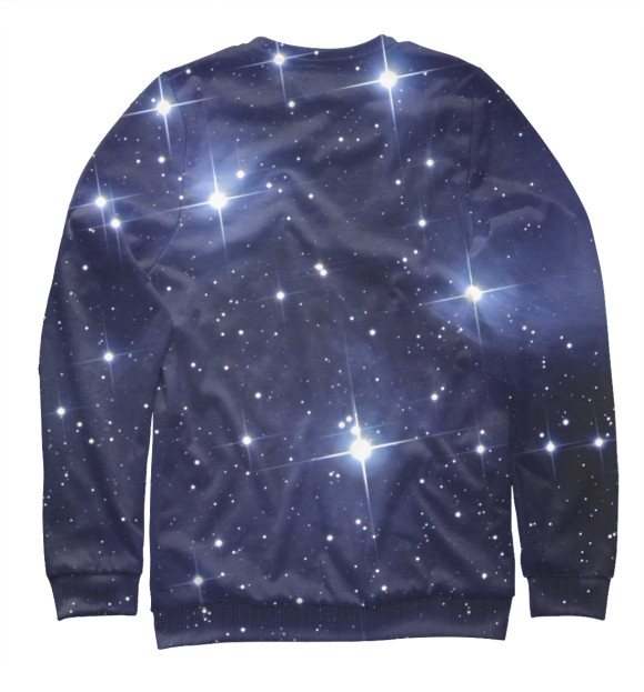 Мужской свитшот с изображением Звездное Небо цвета Белый