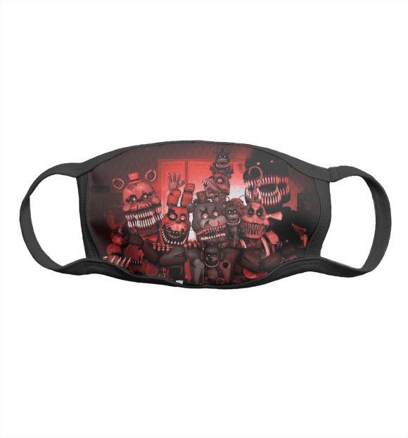 Маска тканевая с изображением Five Nights at Freddy's цвета Белый