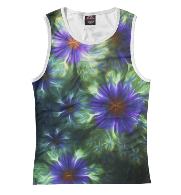 Майка для девочки с изображением Василёк цвета Белый