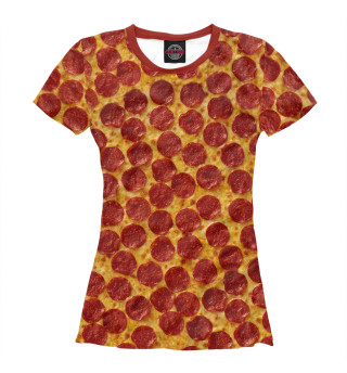 Женская футболка Пицца пепперони