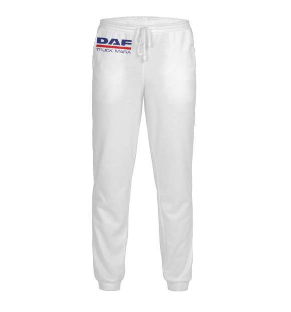 Мужские спортивные штаны с изображением DAF Truck Mafia цвета Белый