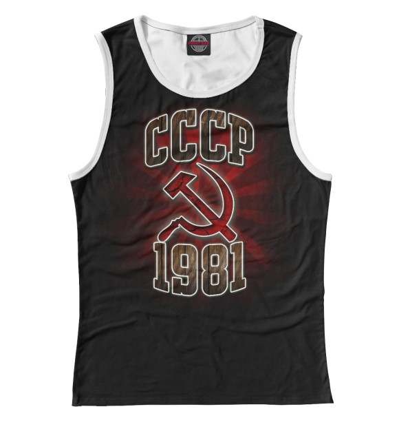 Майка для девочки с изображением 1981 цвета Белый