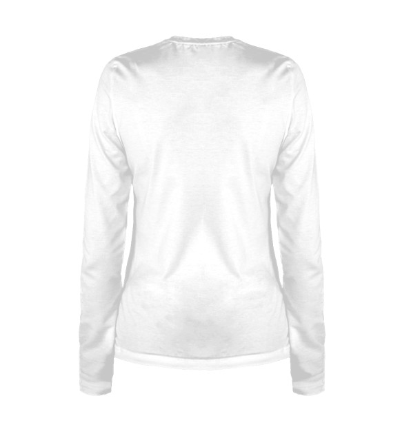 Женский лонгслив с изображением White цвета Белый