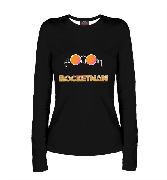 Женский лонгслив с изображением Elton John/Rocketman цвета Белый