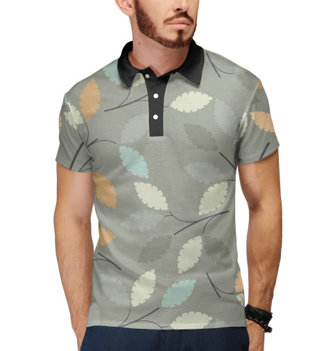 

Поло Print Bar, Белый, Осень