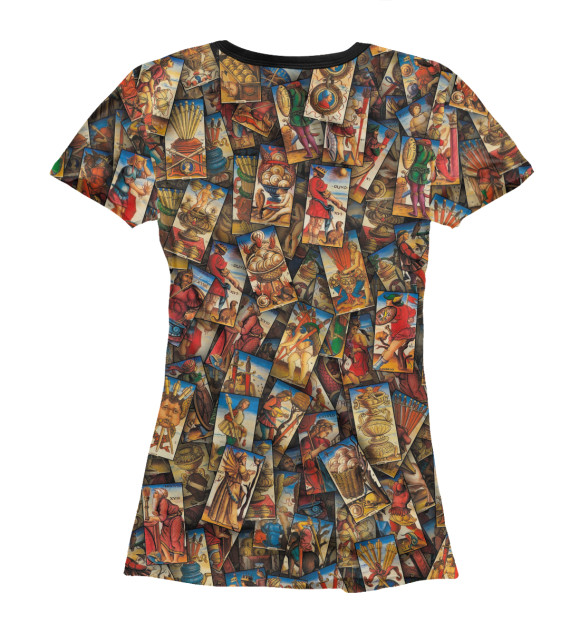 Женская футболка с изображением Карты Таро цвета Белый