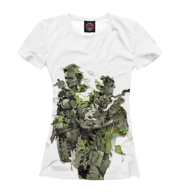 Женская футболка с изображением Metal Gear Solid 3 цвета Белый