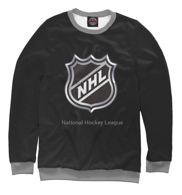 Свитшот для девочек с изображением НХЛ цвета Белый