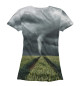 Женская футболка Ураган в поле