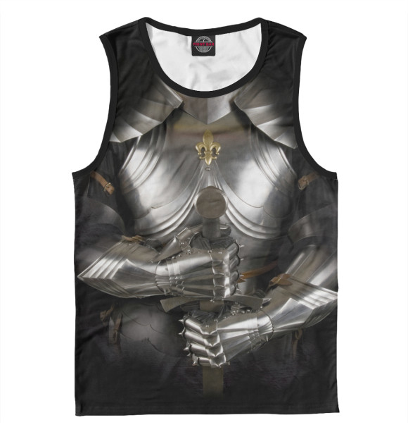 Мужская майка с изображением Рыцарь цвета Белый