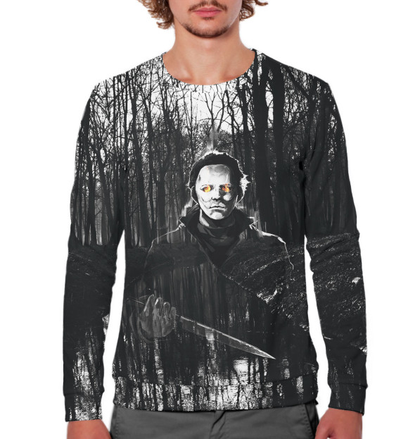 Мужской свитшот с изображением Dead by Daylight цвета Белый