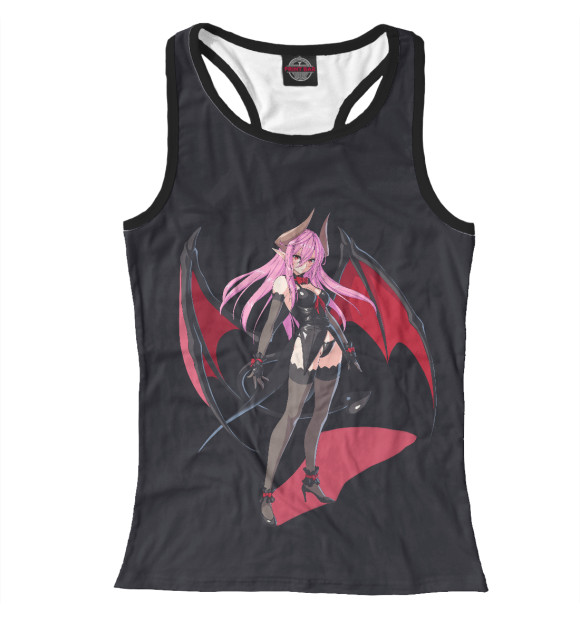 Женская майка-борцовка с изображением Демоница цвета Белый