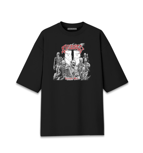 Мужская футболка оверсайз с притом Avulsed цвета Черный Мужская футболка оверсайз с изображением Avulsed цвета Черный