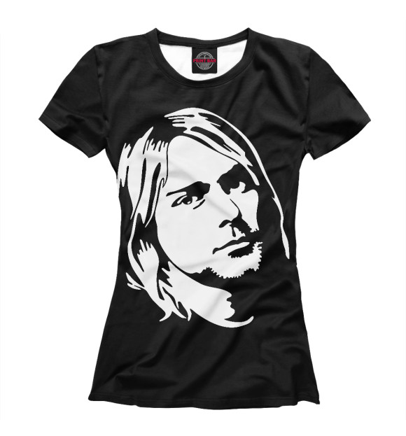 Футболка для девочек с изображением Kurt Cobain цвета Белый