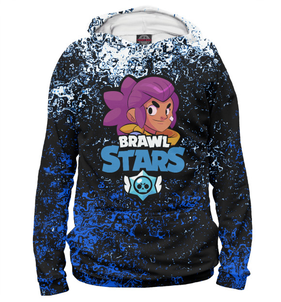 Мужское худи с изображением Brawl Stars цвета Белый