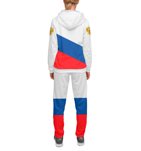 Женский спортивный костюм с изображением Россия цвета Белый
