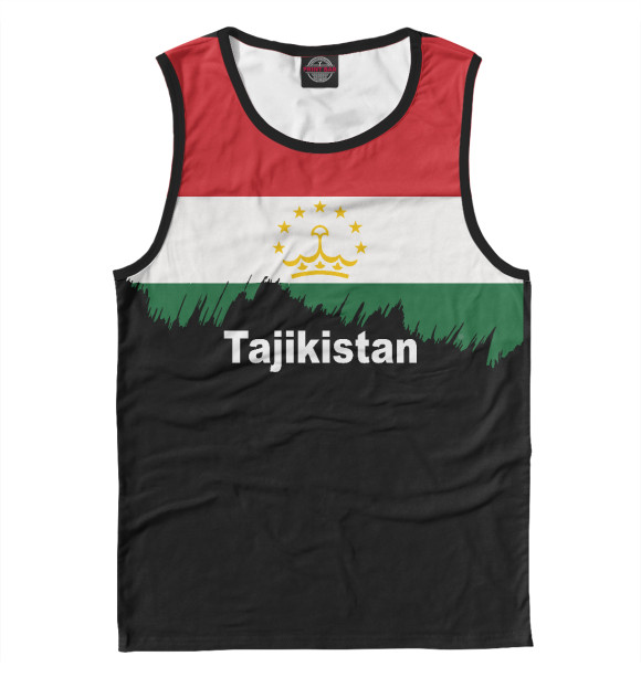 Мужская майка с изображением Tajikistan цвета Белый
