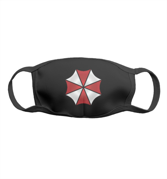 Маска тканевая с изображением Umbrella Corporation Logo цвета Белый