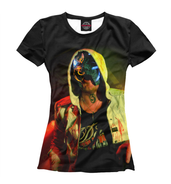 Футболка для девочек с изображением Hollywood Undead цвета Белый