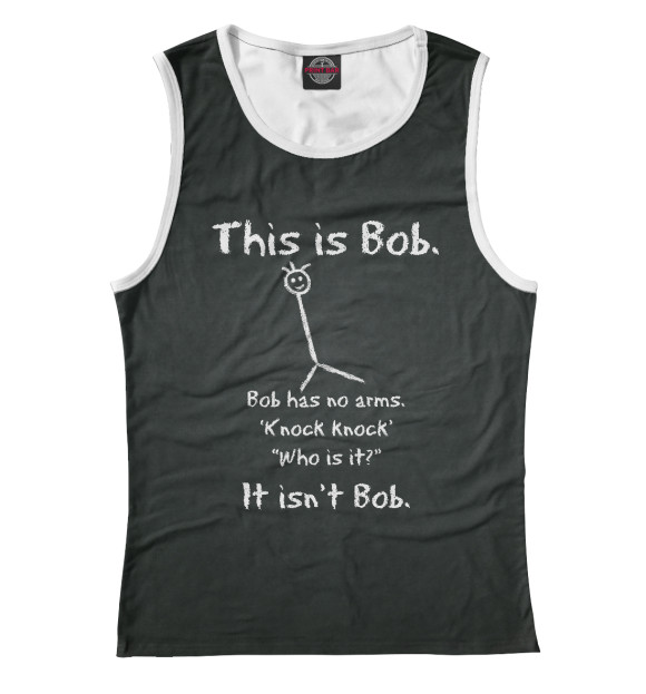 Майка для девочки с изображением This is Bob. цвета Белый