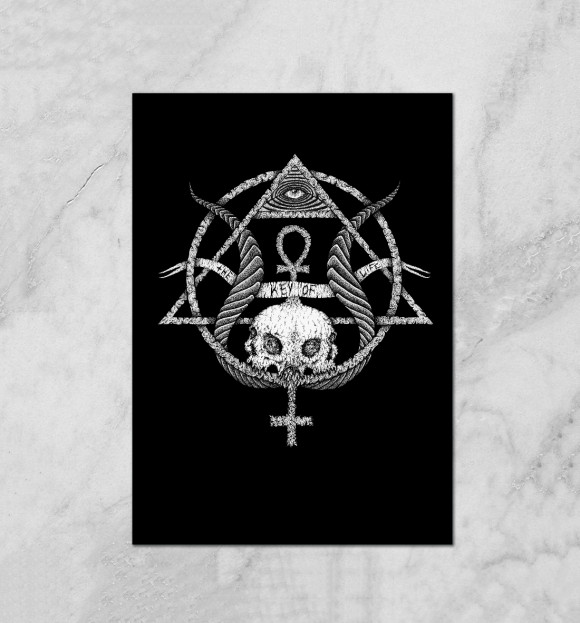 Плакат с изображением The key of Life цвета Белый