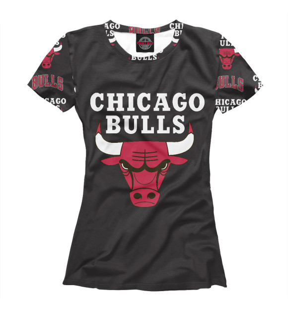 Футболка для девочек с изображением Chicago bulls цвета Белый