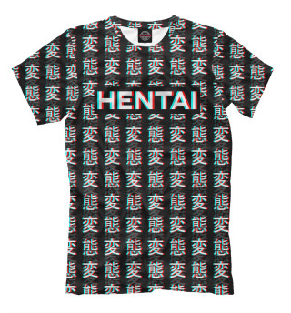 Мужская футболка Hentai glitch