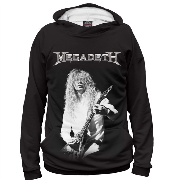 Мужское худи с изображением Dave Mustaine цвета Белый