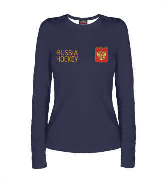 Женский Лонгслив Russia hockey