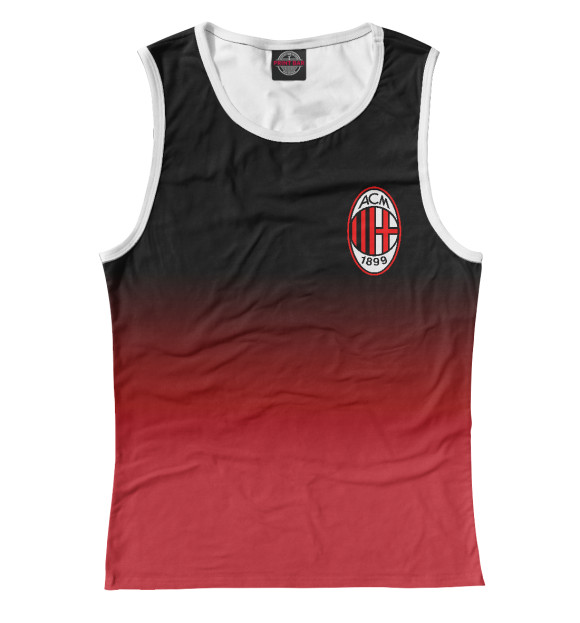 Майка для девочки с изображением Milan Red&Black цвета Белый
