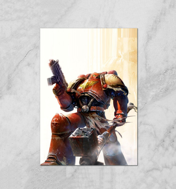 Плакат с изображением Warhammer 40k цвета Белый