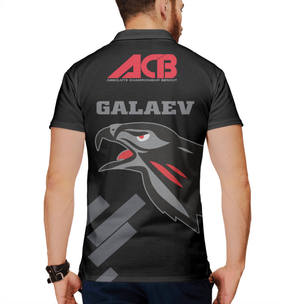 Мужское поло с изображением acb цвета Белый