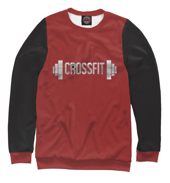 Свитшот для девочек с изображением CROSSFIT цвета Белый