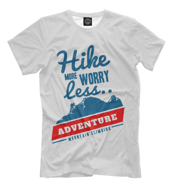 Мужская футболка с изображением Adventure цвета Бежевый