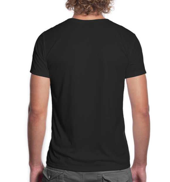 Мужская футболка с изображением Огонь и вода цвета Белый