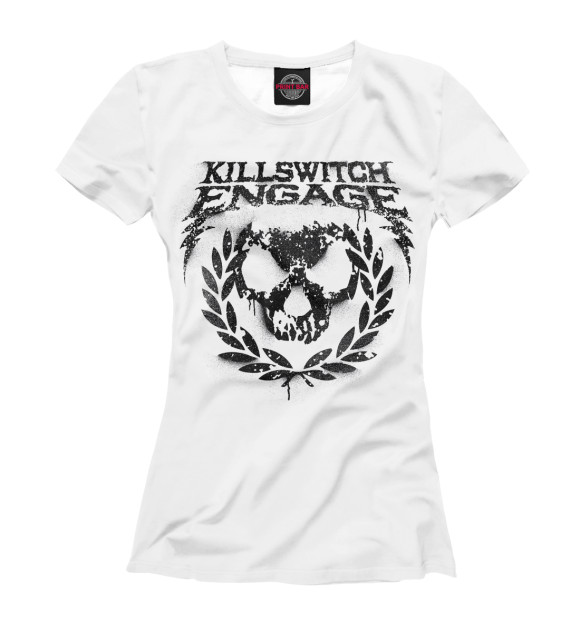 Женская футболка с изображением Killswitch Engage цвета Белый