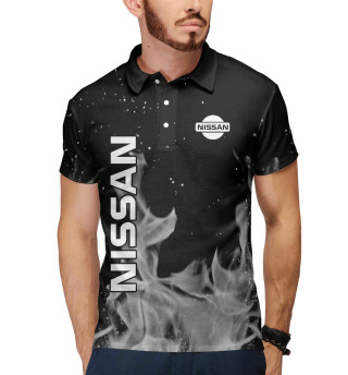 Мужское поло Nissan grey fire
