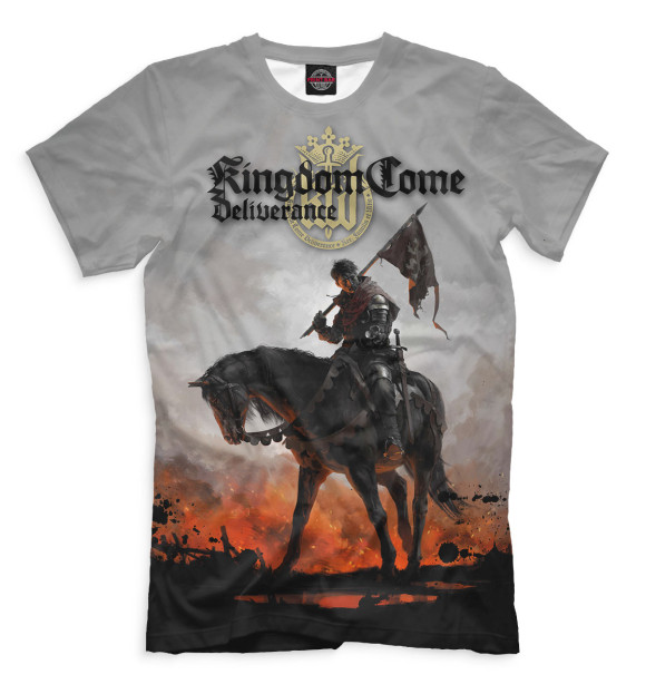 Мужская футболка с изображением Kingdom Come: Deliverance цвета Серый