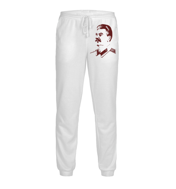 Мужские спортивные штаны с изображением Сталин Иосиф Виссарионович цвета Белый
