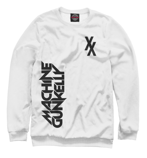 Женский свитшот с изображением Machine Gun Kelly цвета Белый