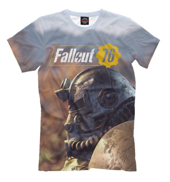 Мужская футболка с изображением Fallout 76 цвета Молочно-белый