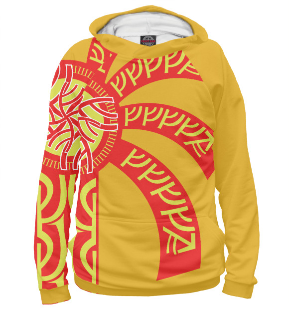 Мужское худи с изображением Денежный талисман цвета Белый