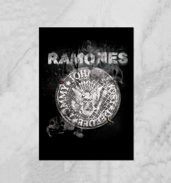 Плакат с изображением Ramones цвета Белый