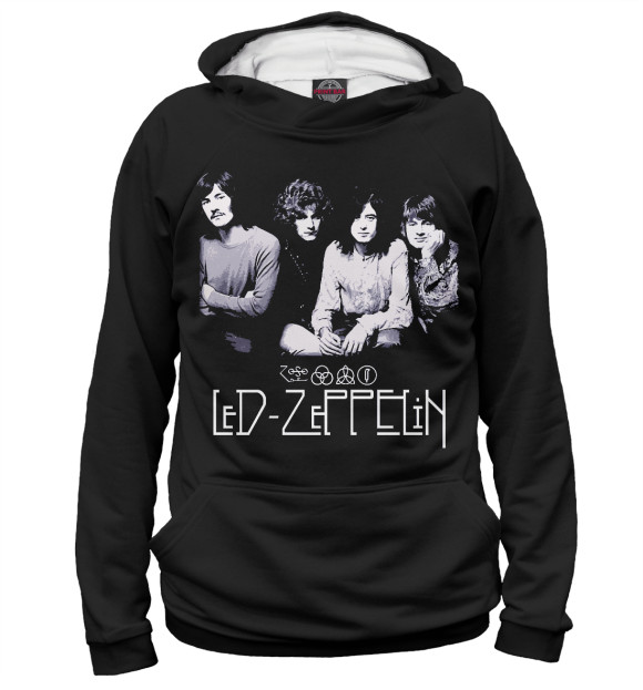 Женское худи с изображением Led Zeppelin цвета Белый