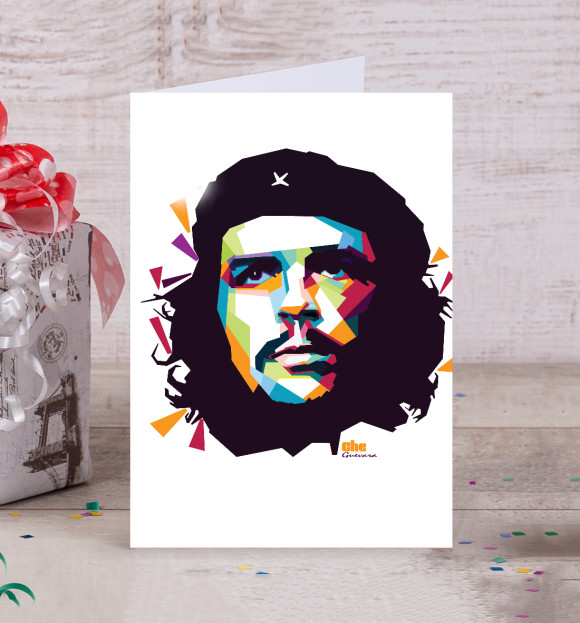 Открытка с изображением Che Guevara цвета Белый