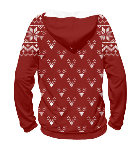 

Худи Print Bar, Белый, С оленями