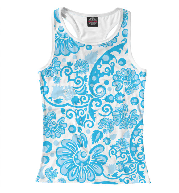 Женская майка-борцовка с изображением Роспись цвета Белый