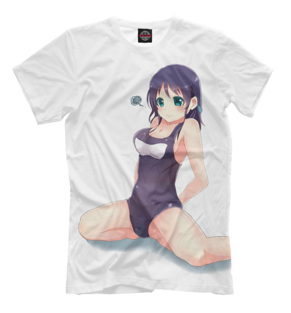 Футболка для мальчиков с притом Девочка в купальнике цвета Молочно-белый Футболка для мальчиков с изображением Девочка в купальнике цвета Молочно-белый